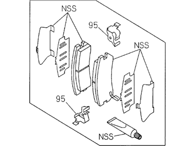 Acura 8-97035-266-0 Rear Caliper Pad Kit