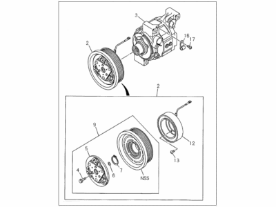 Honda 8-97302-176-0 Compressor Asm A/C