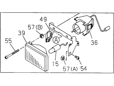 Honda 8-97124-001-3 Lamp Assembly, Driver Side Fog Lamp