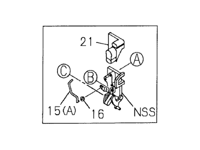 Honda 8-97236-339-0 Lock, Left Rear Door