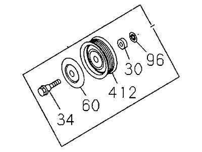 Honda 8-97178-354-0 Pulley, Idle (A/C)