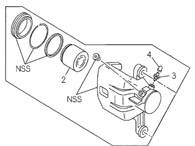 Honda 8-97127-629-0 Caliper Assembly, Passenger Side