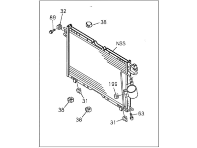 Honda 8-97289-321-0 Condenser, Air Conditioner