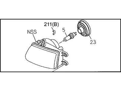 Honda 8-97205-899-0 Headlight Assembly, Passenger Side