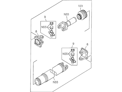 Honda 8-97125-299-3 Shaft Assembly, Rear Propeller