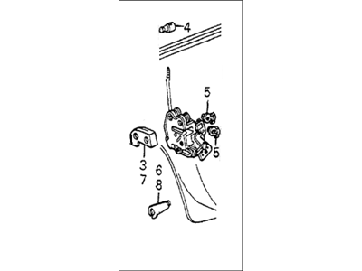 Honda 76450-SA6-921 Lock Assembly, Left Rear Door