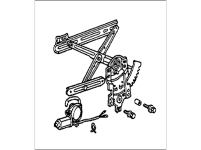 Honda 76310-SA6-942 Regulator Assembly, Right Rear Door Power