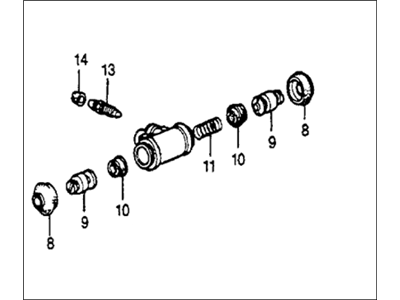 Honda 43300-671-633 Cylinder Assembly, Rear Wheel