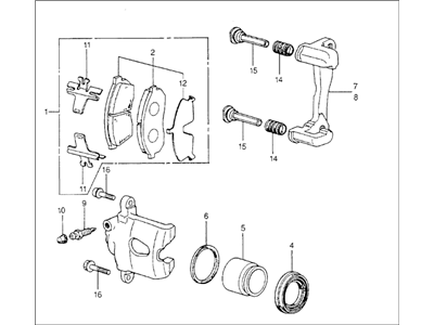 Honda 45230-SA0-772 Caliper Assembly, Driver Side (Tokiko)