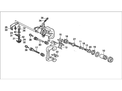 Honda 06432-S84-506RM Caliper Sub-Assembly, Right Rear (Reman)