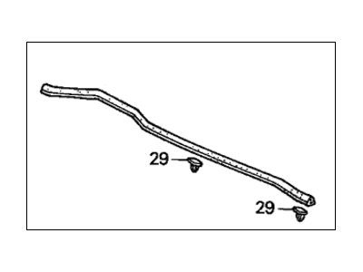 Acura 74143-S84-A00 Rubber, Rear Hood Seal