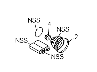 Honda 8-94313-105-0 Boot Kit, Front Driveshaft (Outboard)