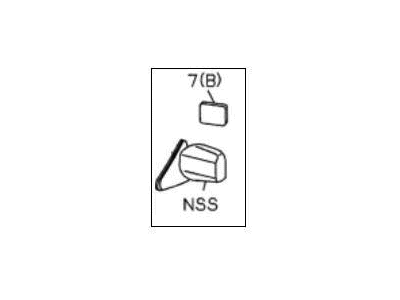 Honda 8-97097-330-8 Mirror Assembly, Driver Side Door (Claret Red)