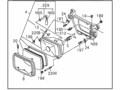 Honda 8-94314-626-2 Lamp Assembly, Driver Side Headlight
