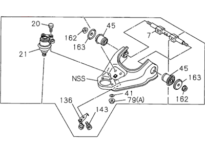 Honda 8-94374-418-5 Arm, Control (Upper)