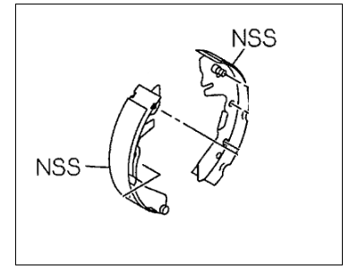 Honda 5-87380-090-0 Shoe Kit, Rear Brake