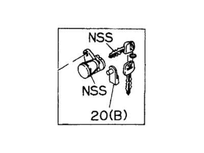 Honda 8-97109-833-0 Cylinder Assembly, Driver Side Door Lock