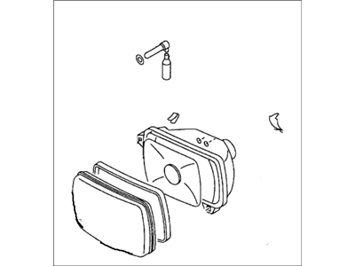 Honda 8-97024-689-0 Headlight Unit, Driver Side