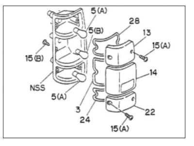 Honda 8-97121-072-0 Lamp Assy., R. RR. Combination
