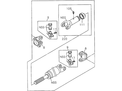 Honda 8-97211-640-1 Shaft Assembly Propeller