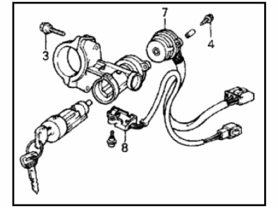 Honda 35100-SE3-A12 Lock Assy., Steering