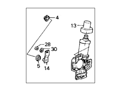 Honda 76180-SE0-S01 Motor Assy., L. Retractable