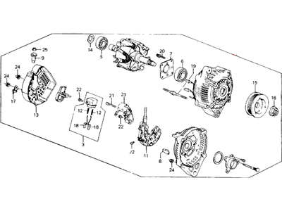 Honda 06311-PH1-004RM Alternator Assembly (Reman)