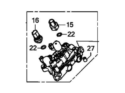Honda 15820-5G2-A01 Valve Assembly, Rear Spool