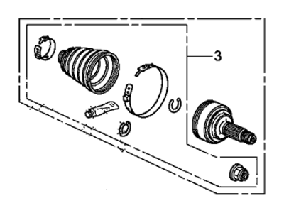 Honda 44014-T2B-305 Joint Set, Outboard