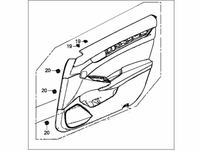 Honda 83553-TVA-A15ZA BASE L, FR. *NH906L*