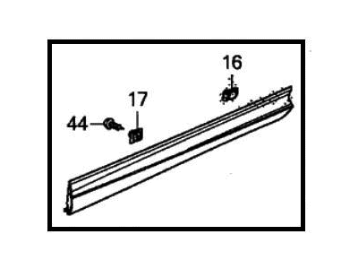 Honda 75332-TG7-A21 GARNISH ASSY., L. FR. DOOR (LOWER)