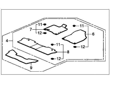 Honda 83600-TG7-A10ZA Floor Mat Set *NH900L* (DEEP BLACK)