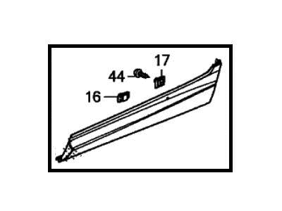 Honda 75313-TG7-A21 GARNISH ASSY., R. RR. DOOR (LOWER)