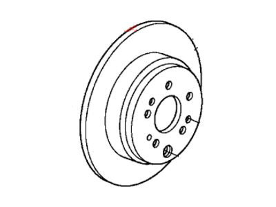 Acura 42510-SZA-A10 Disk, Rear Brake Drum In