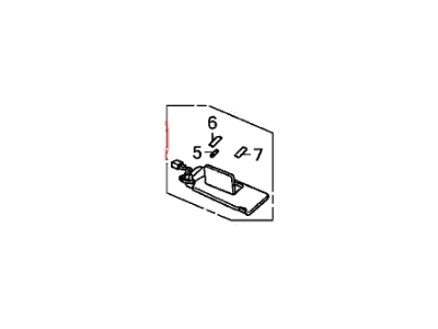 Honda 83230-SZA-A04ZB Sunvisor (Atlas Gray)