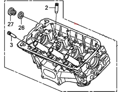 Honda 12100-R70-305 Cylinder Head Assembly, Front
