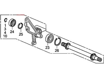 Acura 44500-S3V-A10 Shaft Assembly, Half