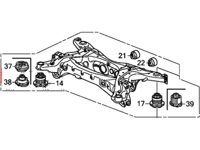 Honda 50300-SZA-A02 Sub-Frame Assembly, Rear Suspension