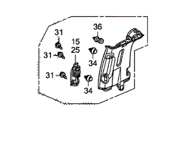 Honda 84181-SZA-A01ZA Garnish Assy., L. Quarter Pillar *NH220L* (CLEAR GRAY)