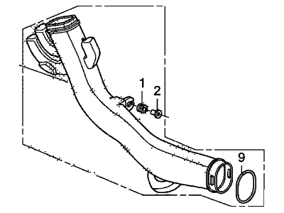 Honda 17253-R40-A00 Tube Assembly B, Air Inlet
