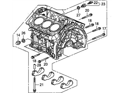 Honda 11000-5G0-A11 Block Assy, Cylinder