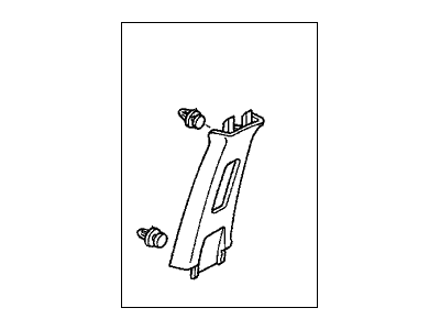 Honda 84111-SDB-A11ZA Garnish Assy., R. Center Pillar (Upper) *NH220L* (CLEAR GRAY)