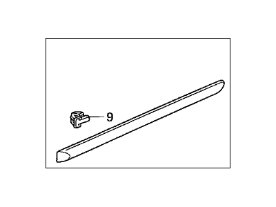 Honda 75303-SDA-A11ZF Protector, R. RR. Door *NH658P* (GRAPHITE PEARL)