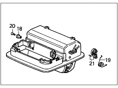 Acura 83250-SDC-A01ZA Console Assembly, Roof (Clear Gray)