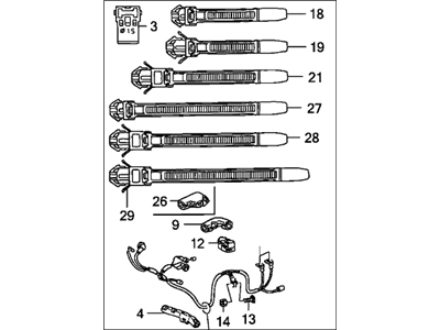Honda 32111-RAA-L61 Sub-Wire, Starter