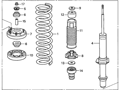 Honda 51602-SDA-A14 Shock Absorber Assembly, Left Front