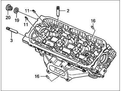 Honda 12100-RCA-305 Cylinder Head Assembly, Front