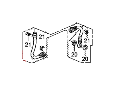 Honda 01466-SJC-A00 Hose Set, Rear Brake