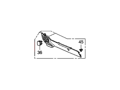 Honda 77300-SJC-A02ZB Cover Assy., Driver (Lower) *NH607L* (TU DARK GRAY)