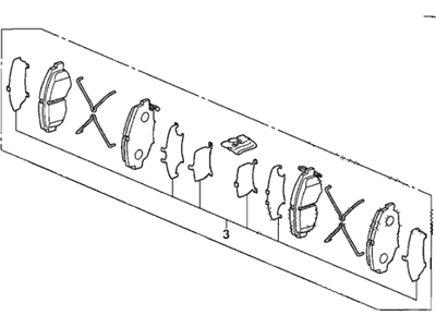 Acura 45022-S5B-J00 Front Pad Set